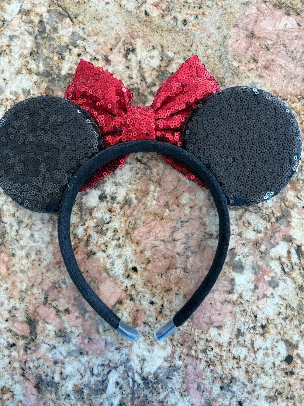 Disney Incredible Edna Sequin Minnie-Inspired Headband with Red Bow